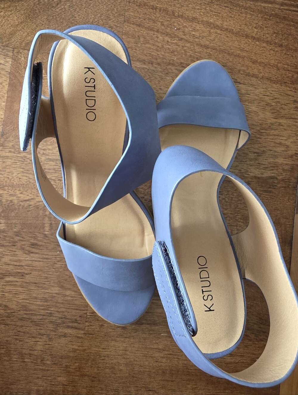 Blue Heeled Sandals
